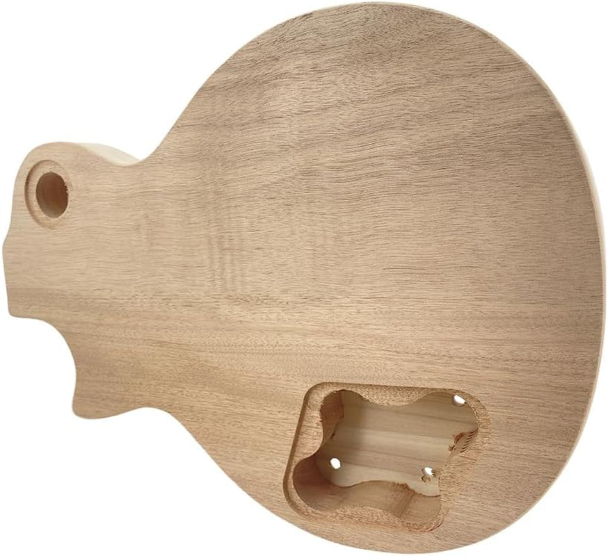 Electric Guitar Body Unfinished Mahogany +Maple Top +Flame Maple Veneer Bolt on DIY Guitar Body Blank HH Hamburger Pickup