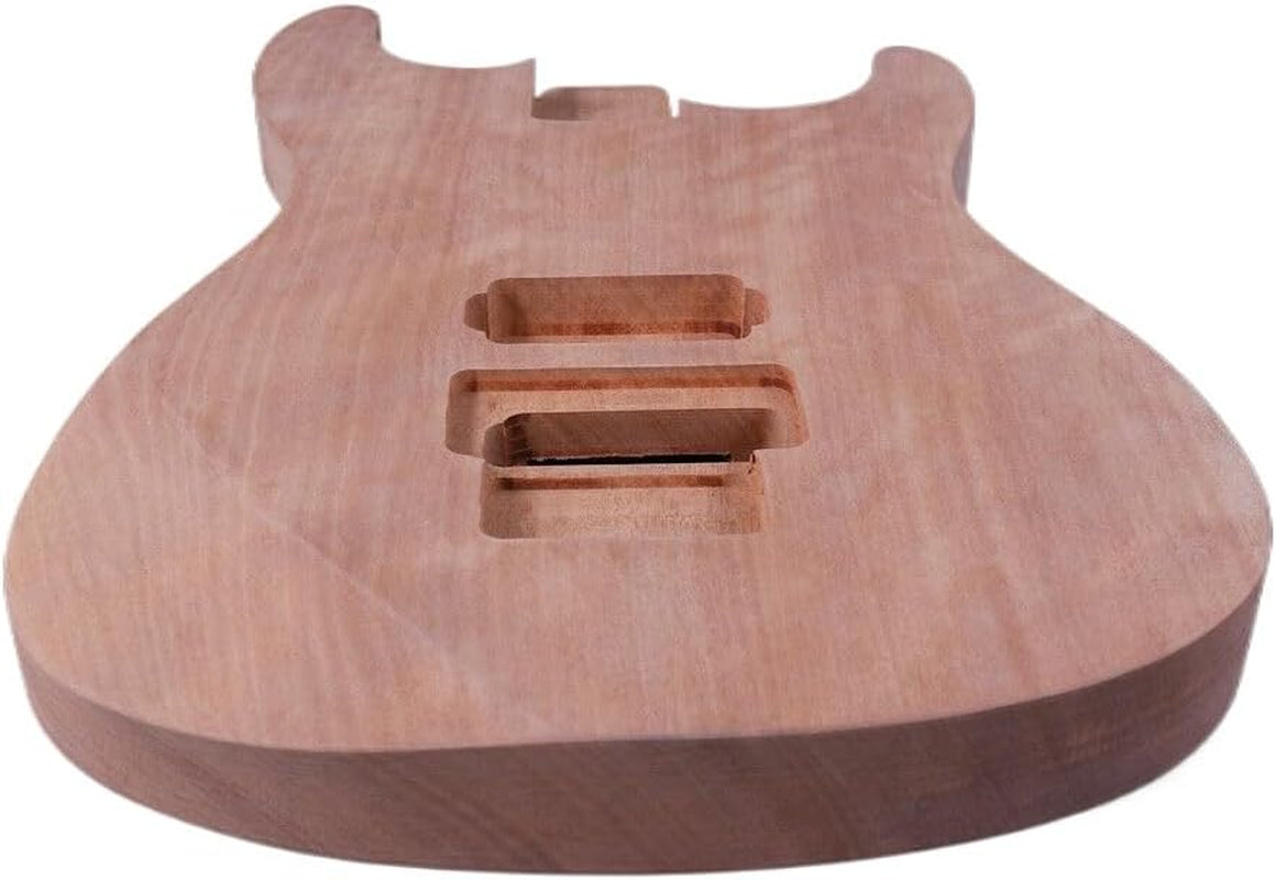 DIY Electric Guitar Body Mahogany Guitar Project Unfinished Locking Nut Bolt on Heel (S30T)