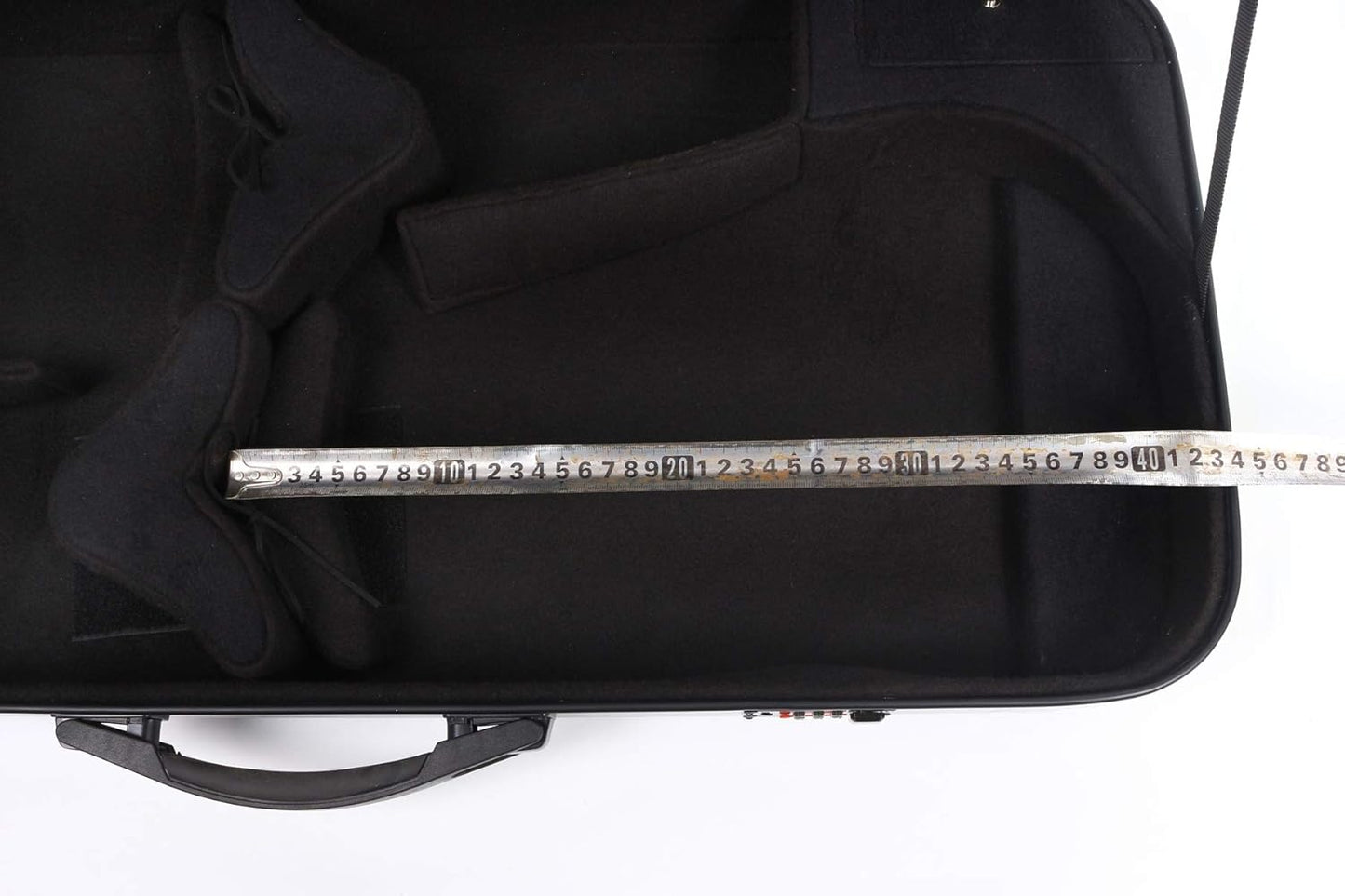 Double Violin Case Viola Case Mixed Carbon Fiber Violin Box 4/4 Full Size (Black)
