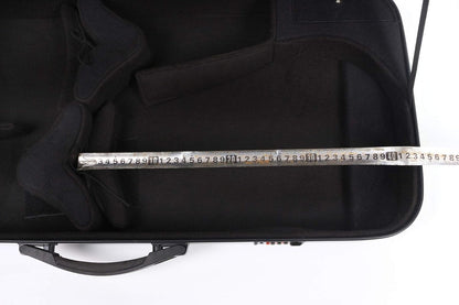 Double Violin Case Viola Case Mixed Carbon Fiber Violin Box 4/4 Full Size (Black)