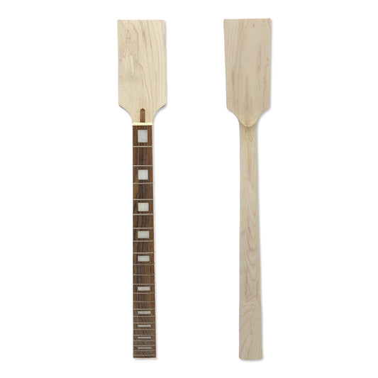 Yinfente 3pcs Paddle neck 24.75 scale 22frets maple rosewood fretboard bolt on heel white binding white Block inlays