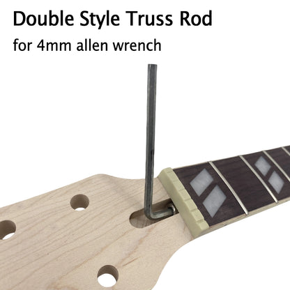 Yinfente unfinished guitar kit neck 22fret 24.75inch bolt on heel guitar body Flame maple Veneer