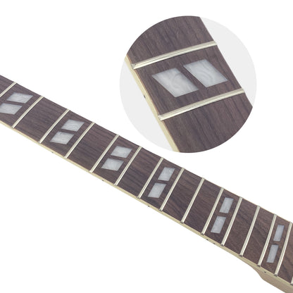 Yinfente unfinished guitar kit neck 22fret 24.75inch bolt on heel guitar body Flame maple Veneer