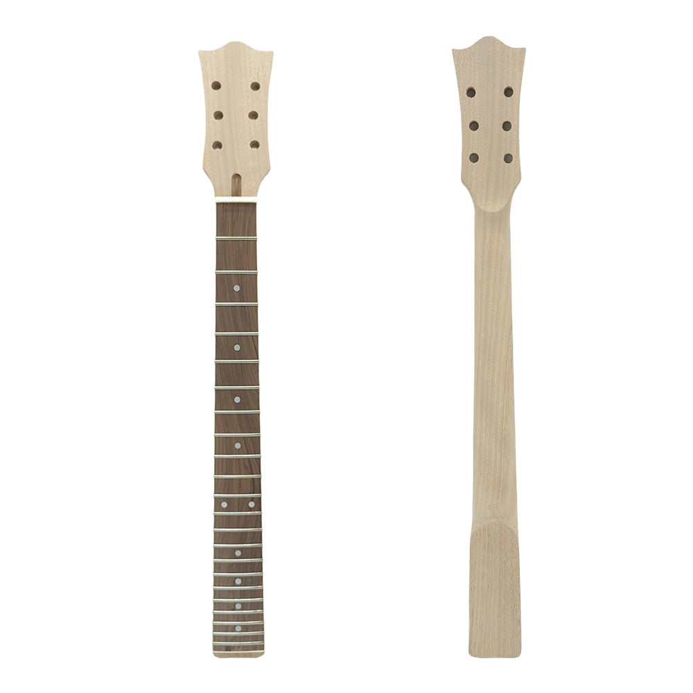 Yinfente unfinished guitar neck 22fret 24.75inch mahogany Rosewood Dot inlay SG Heel
